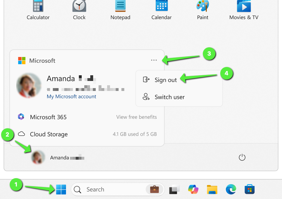 Logging Out on Windows 11 - Lehigh Computer Science Docs